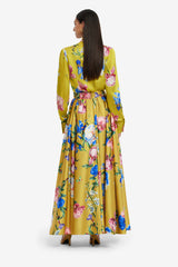 Reinette Skirt - Garden Print in Mustard Skirts