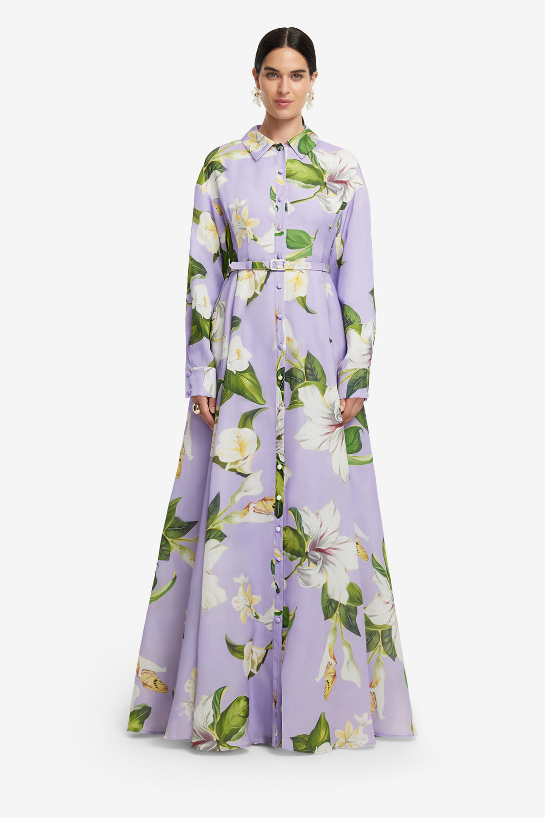 leo lin bloom silk chiffon dress LEO LIN Yumei Silk Embellished Open Back Gown