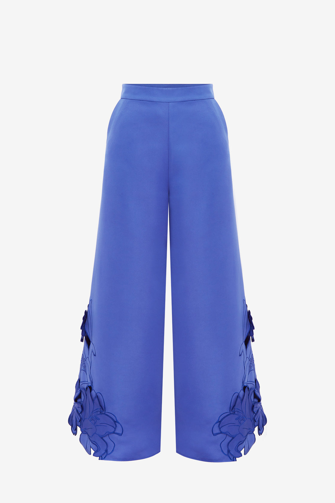 Exclusive LEO LIN Theodora Appliqué Pants  - Lapis
