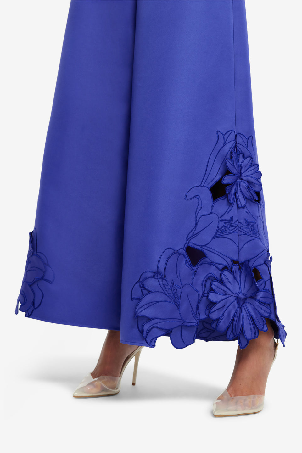 Exclusive LEO LIN Theodora Appliqué Pants  - Lapis