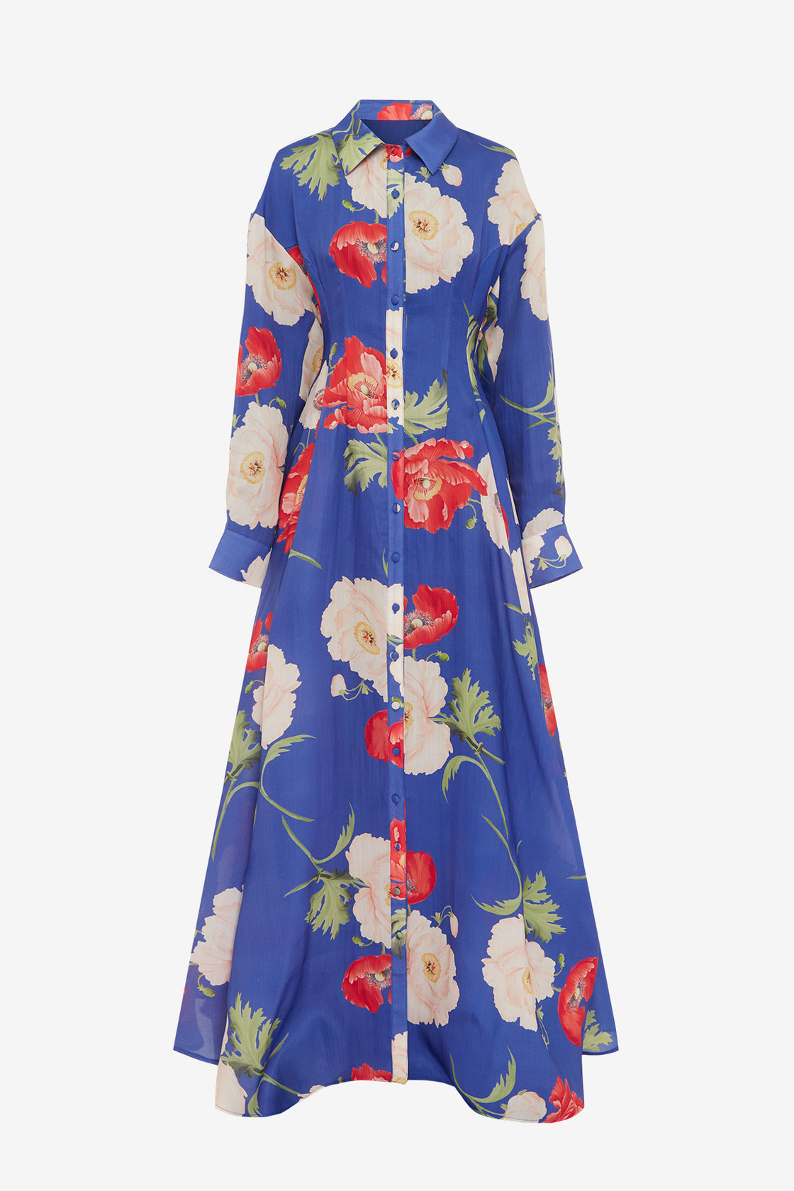 Exclusive LEO LIN Josephine Silk Gown - Poppy Print