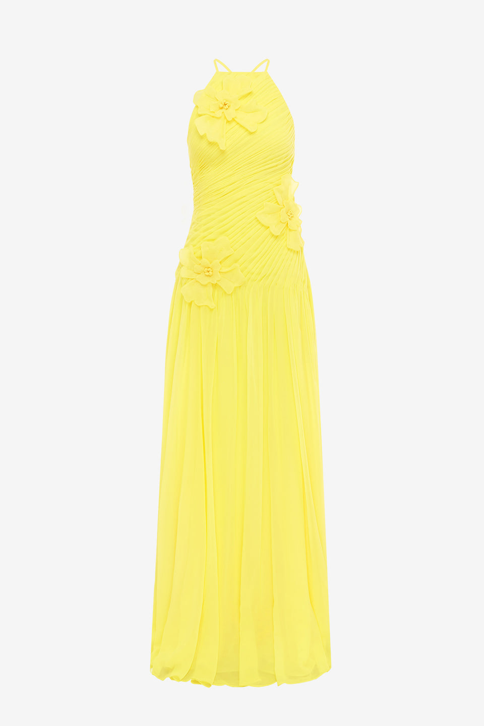 Exclusive LEO LIN Amya Floral Applique Gown - Sunshine