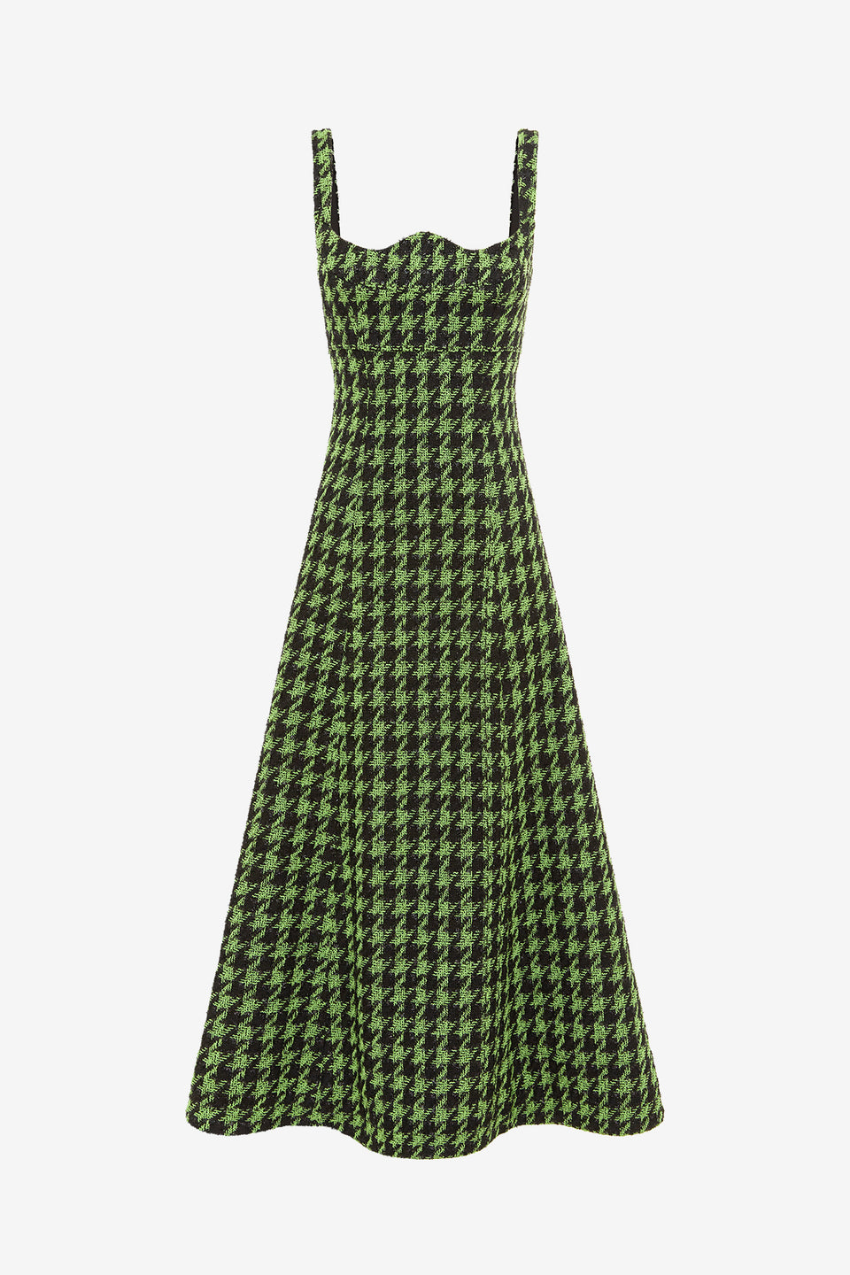 Exclusive LEO LIN Odette Tweed Midi Dress - Houndstooth