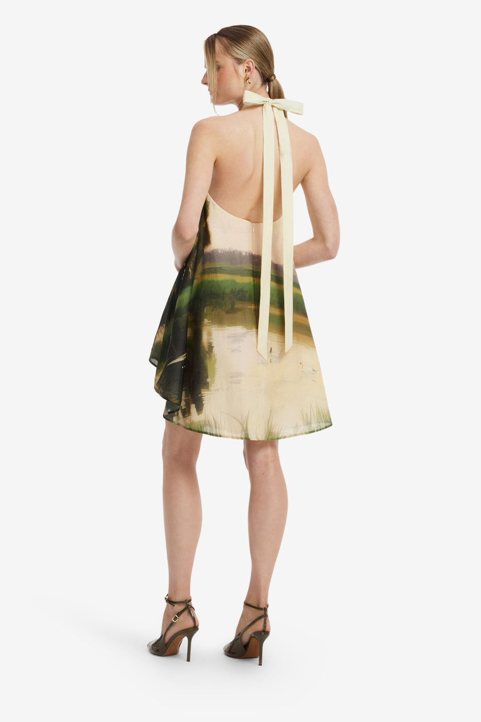 Eloise Halterneck Mini Dress - Serene Print Dress Mini