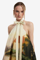 Eloise Halterneck Mini Dress - Serene Print Dress Mini