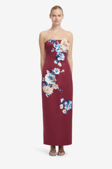 Rayna Embroidered Maxi Dress - Cosmos Print Dress Maxi