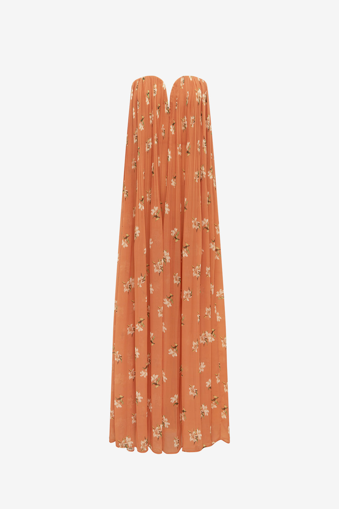 Dahlia Gown - Lily Print in Ochre Dress Maxi