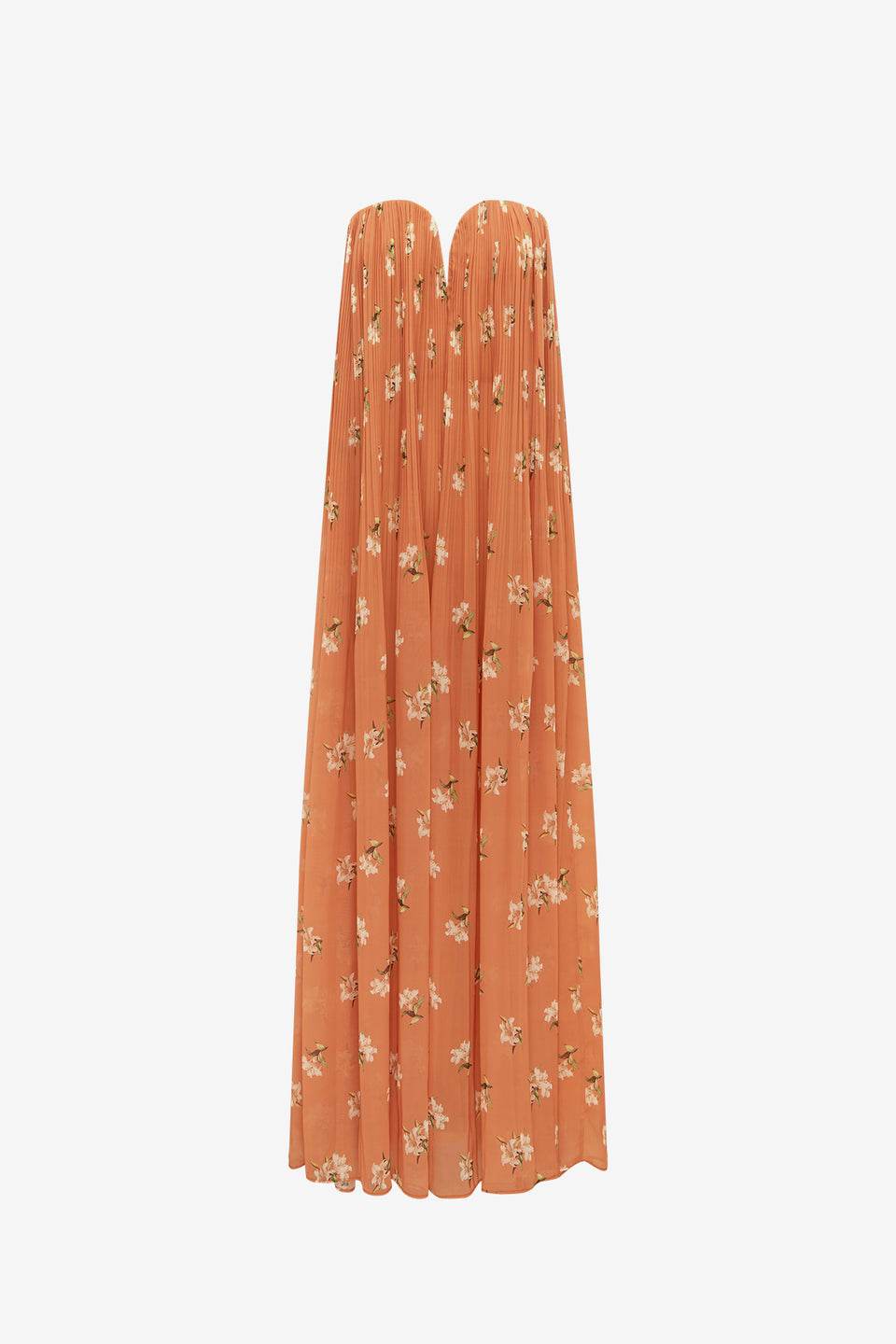Dahlia Gown - Lily Print in Ochre Dress Maxi