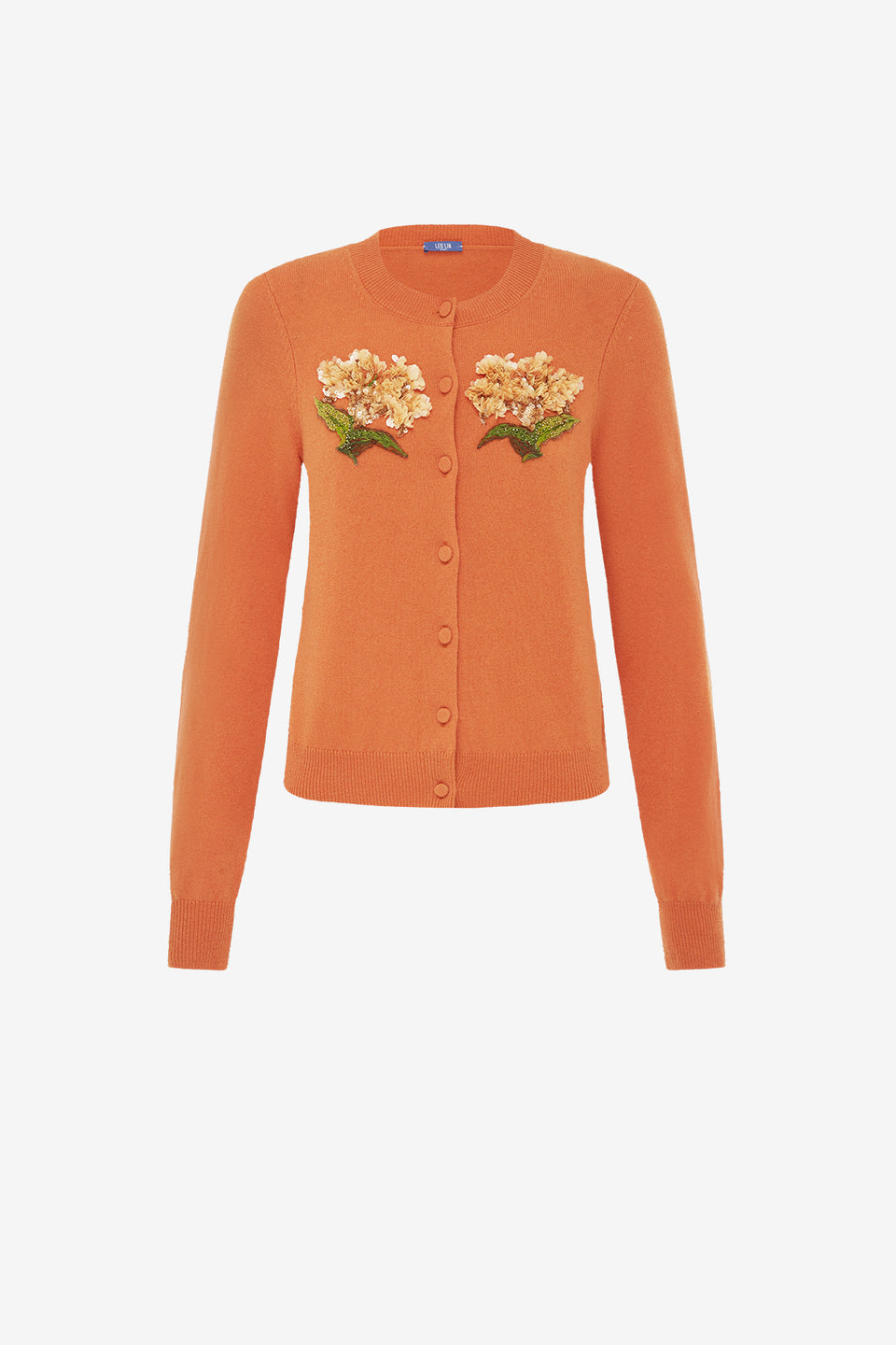 Claire Embellished Cashmere Blend Cardigan - Ochre Tops