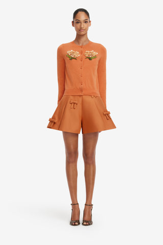 Abby Bow Shorts - Ochre Shorts