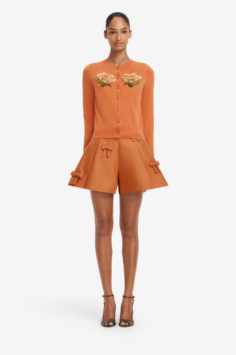 Abby Bow Shorts - Ochre Shorts