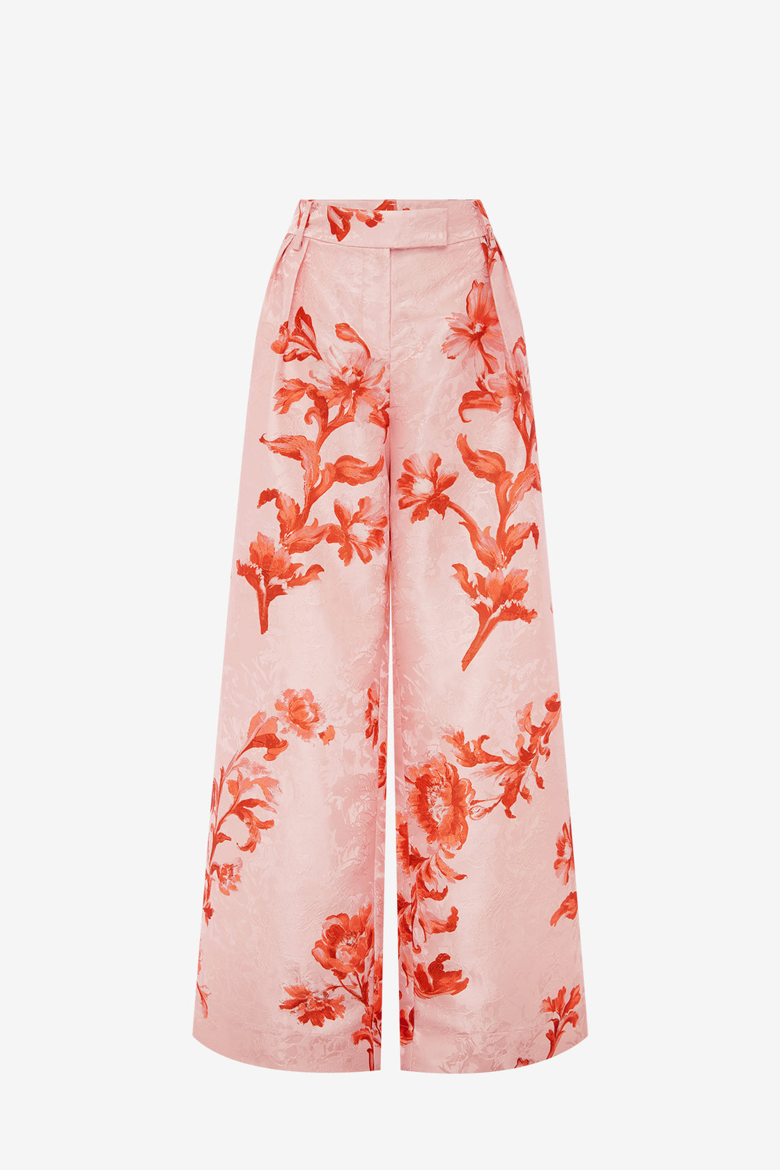Elisha Jacquard Wide Leg Pants - Magnolia Print Pants