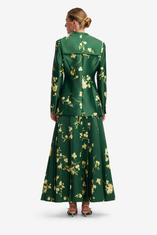 June Pleated Maxi Skirt - Forest Print Skirts