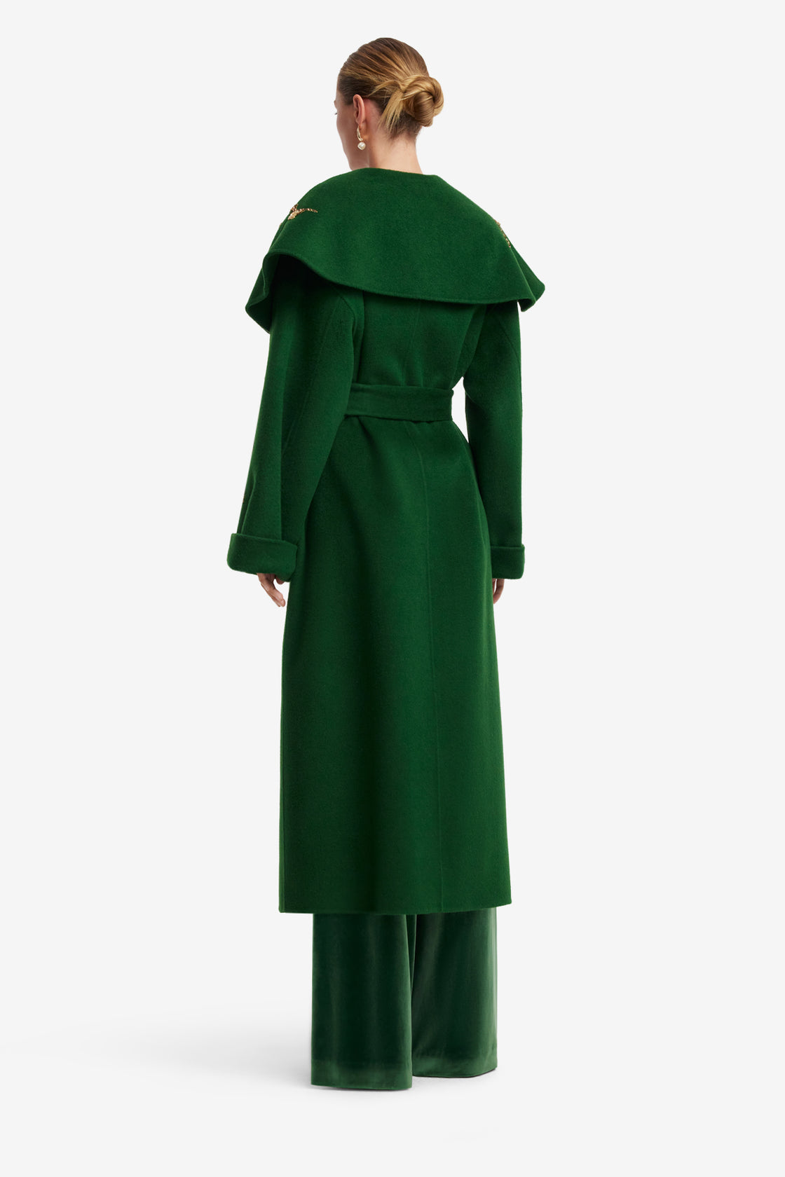 Joan Embellished Wool Coat - Forest Coats
