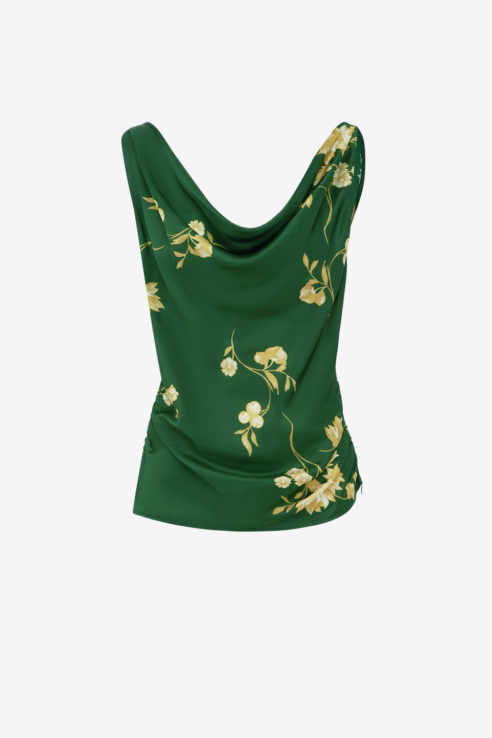 Zuri Cowl Neck Top - Forest Print Tops