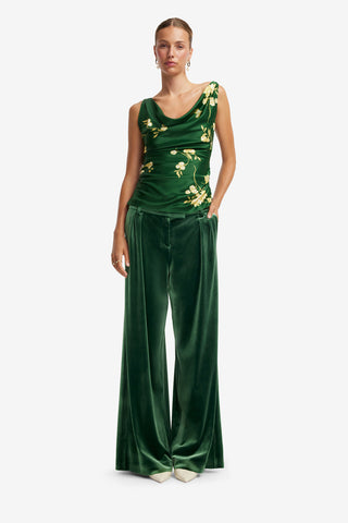 Elisha Velvet Wide Leg Pants - Forest Pants