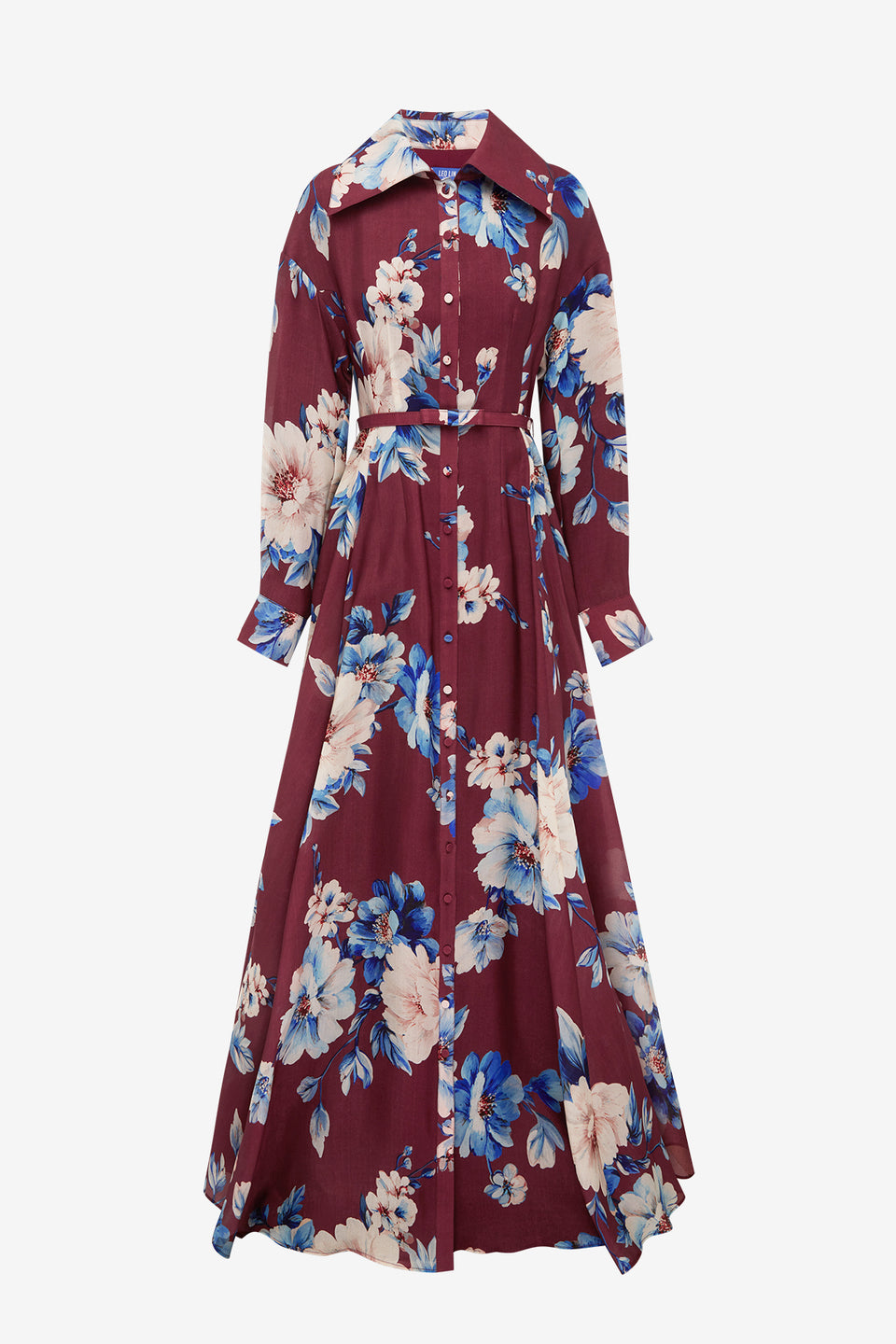 Josephine Silk Gown - Cosmos Print Dress Maxi