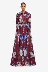 Josephine Silk Gown - Cosmos Print Dress Maxi