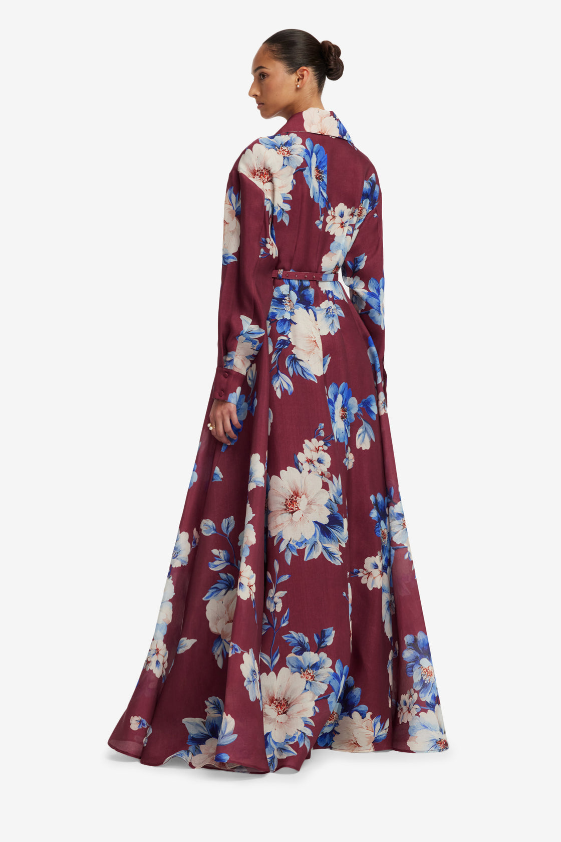 Josephine Silk Gown - Cosmos Print Dress Maxi