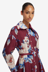 Josephine Silk Gown - Cosmos Print Dress Maxi