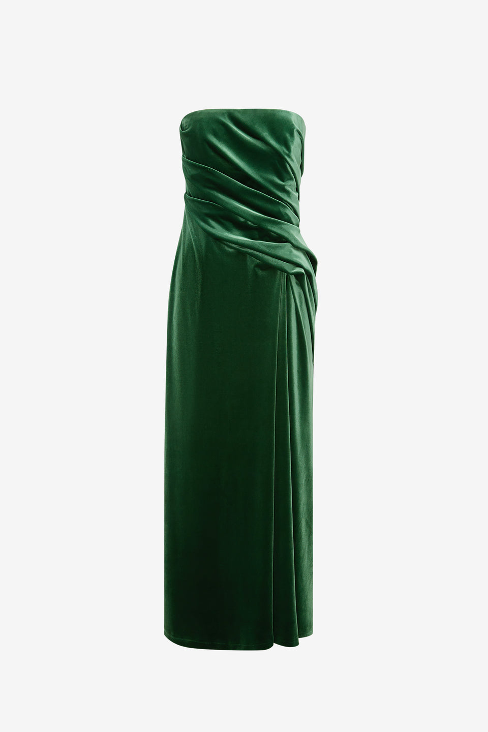 Florence Velvet Ruffled Maxi Dress - Forest Dress Maxi