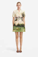 Brigitte Mini Dress - Serene Print Dress Mini
