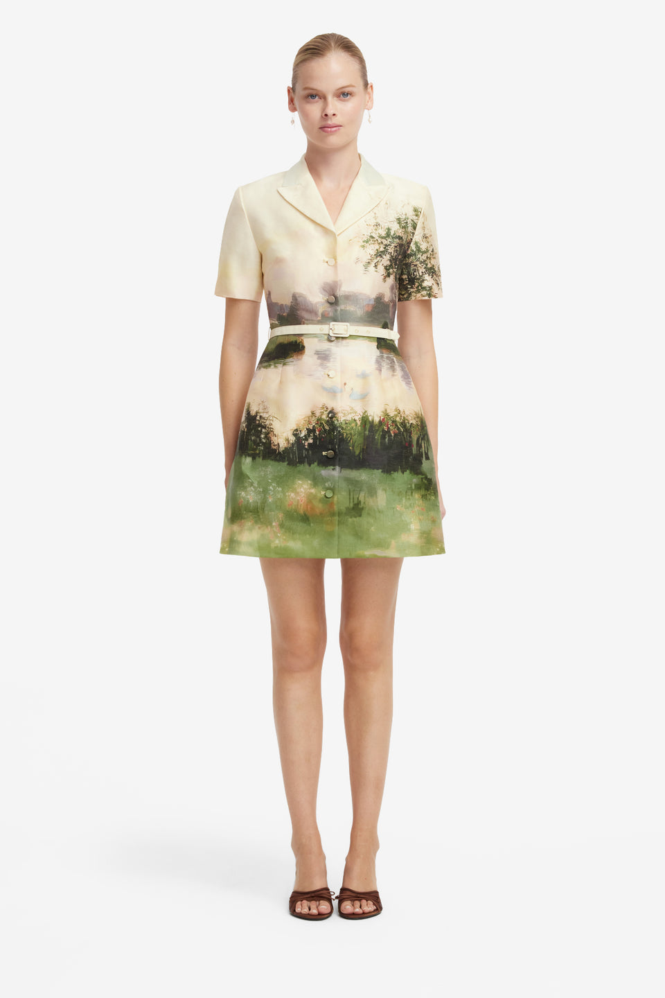 Brigitte Mini Dress - Serene Print Dress Mini