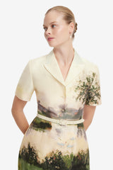 Brigitte Mini Dress - Serene Print Dress Mini