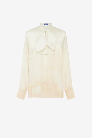 Cora Bow Blouse - Serene Print Blouse/Shirts