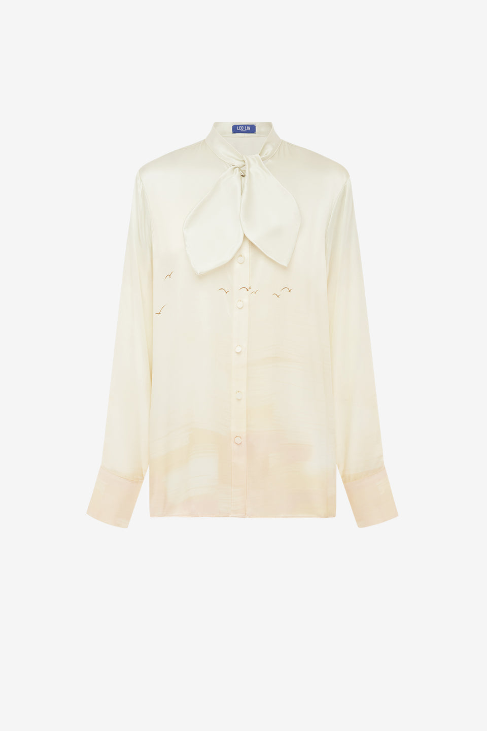 Cora Bow Blouse - Serene Print Blouse/Shirts