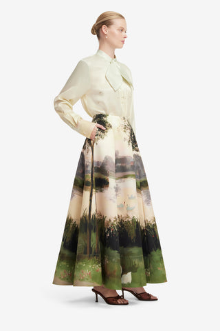 Cora Bow Blouse - Serene Print Blouse/Shirts