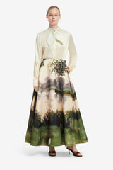 Cora Bow Blouse - Serene Print Blouse/Shirts