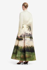 Cora Bow Blouse - Serene Print Blouse/Shirts