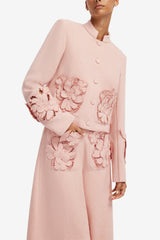Christina Applique Tweed Pants - Dusty Pink Pants