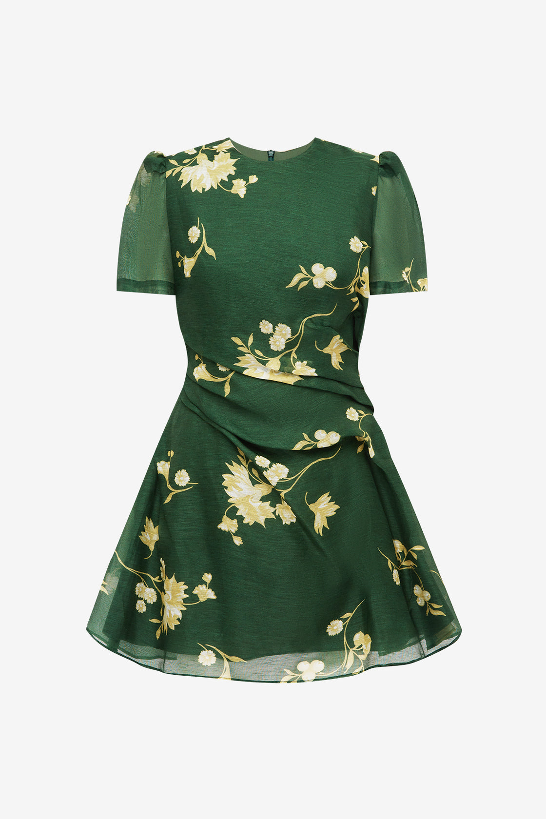 Elyse Short Sleeve Mini Dress - Forest Print Dress Mini