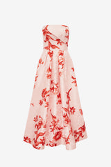 Lynn Jacquard Bustier Midi Dress - Magnolia Print Dress Midi