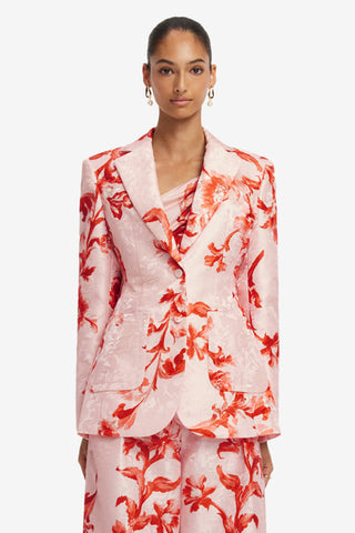 Jordana Jacquard Blazer - Magnolia Print Blazer