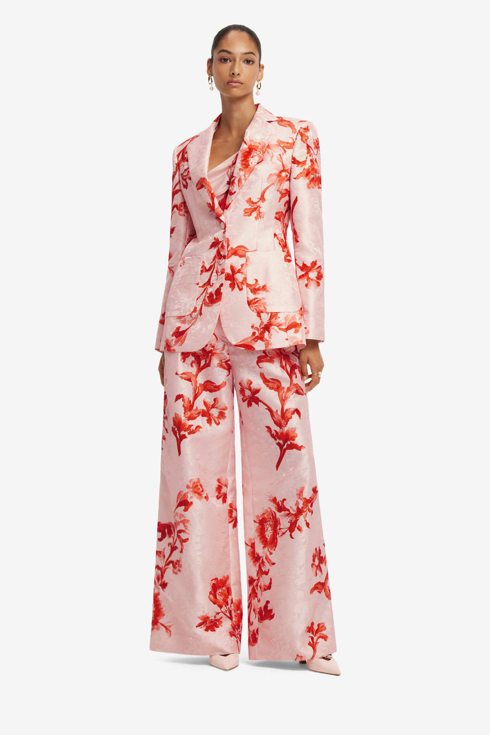 Jordana Jacquard Blazer - Magnolia Print Blazer