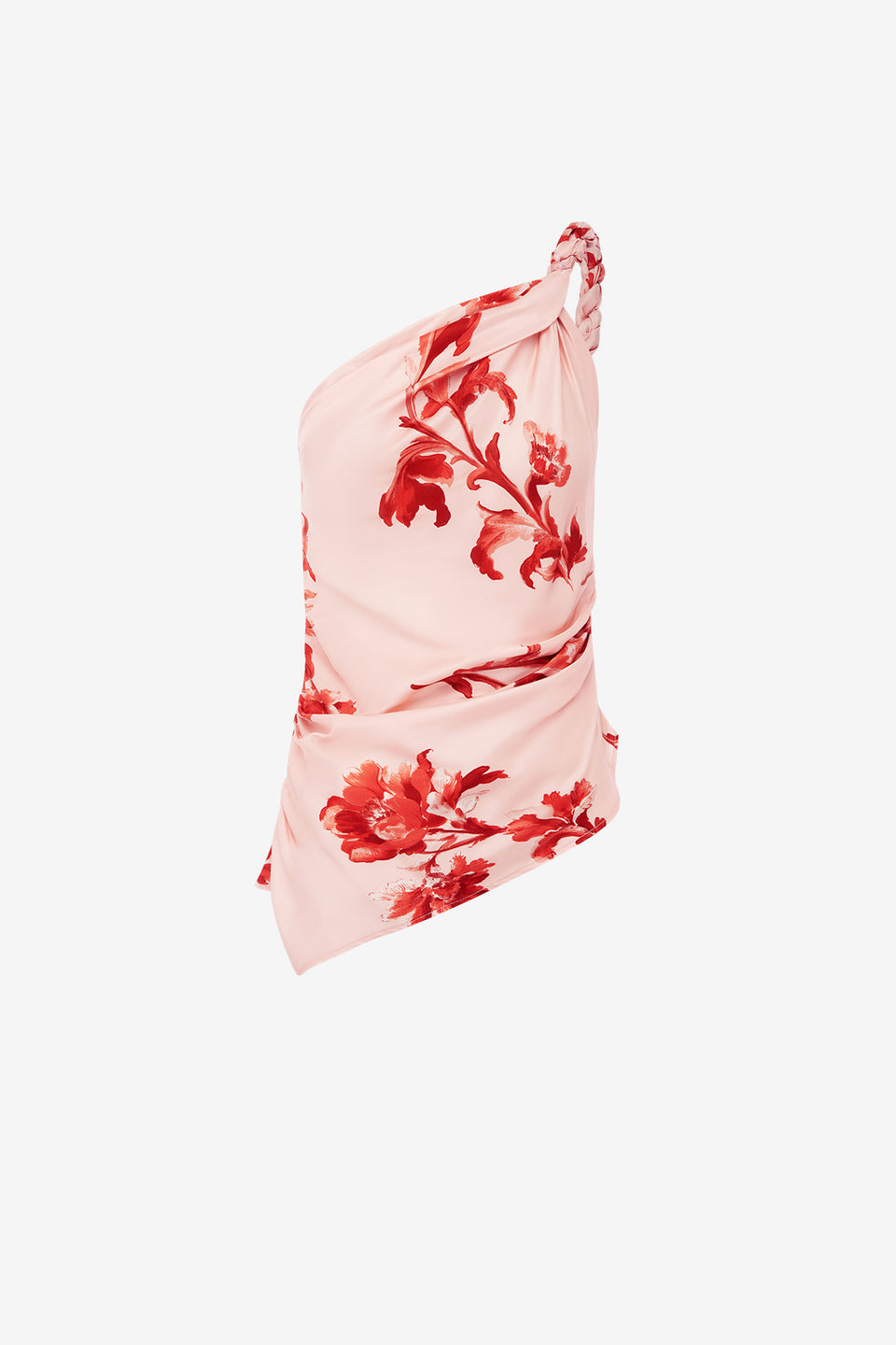 Sylvana One Shoulder Top - Magnolia Print Tops