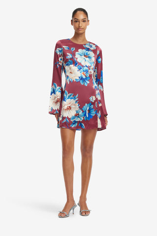 Suzanne Bell Sleeve Mini Dress - Cosmos Print Dress Mini