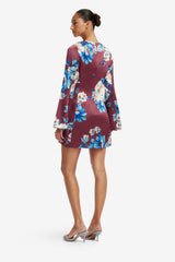 Suzanne Bell Sleeve Mini Dress - Cosmos Print Dress Mini