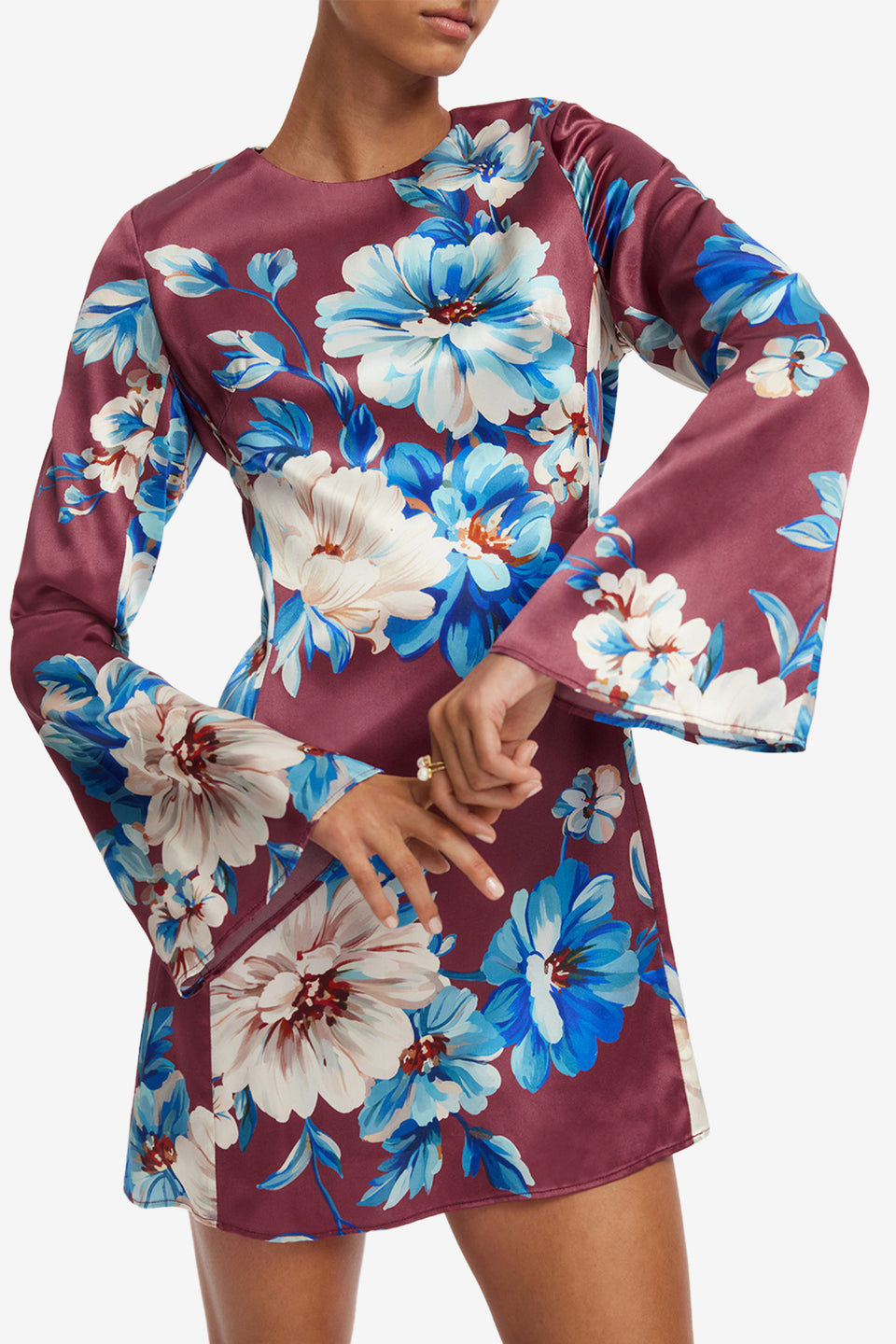 Suzanne Bell Sleeve Mini Dress - Cosmos Print Dress Mini