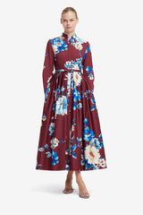Zara Shirt Midi Dress - Cosmos Print Dress Midi