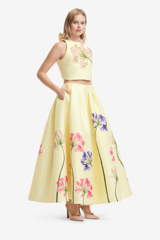 Victoria Puff Maxi Skirt - Agapanthus Print Skirts