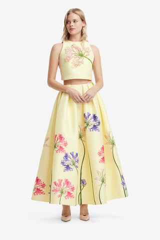 Victoria Puff Maxi Skirt - Agapanthus Print Skirts
