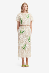 Kyra Embellished Lace Maxi Skirt - Snow Meadow Skirts