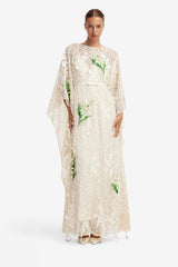 Willow Embellished Lace Kaftan Maxi - Snow Meadow Dress Maxi