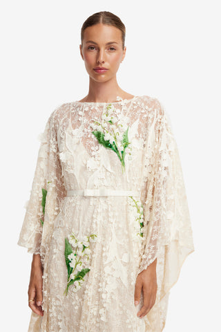 Willow Embellished Lace Kaftan Maxi - Snow Meadow Dress Maxi