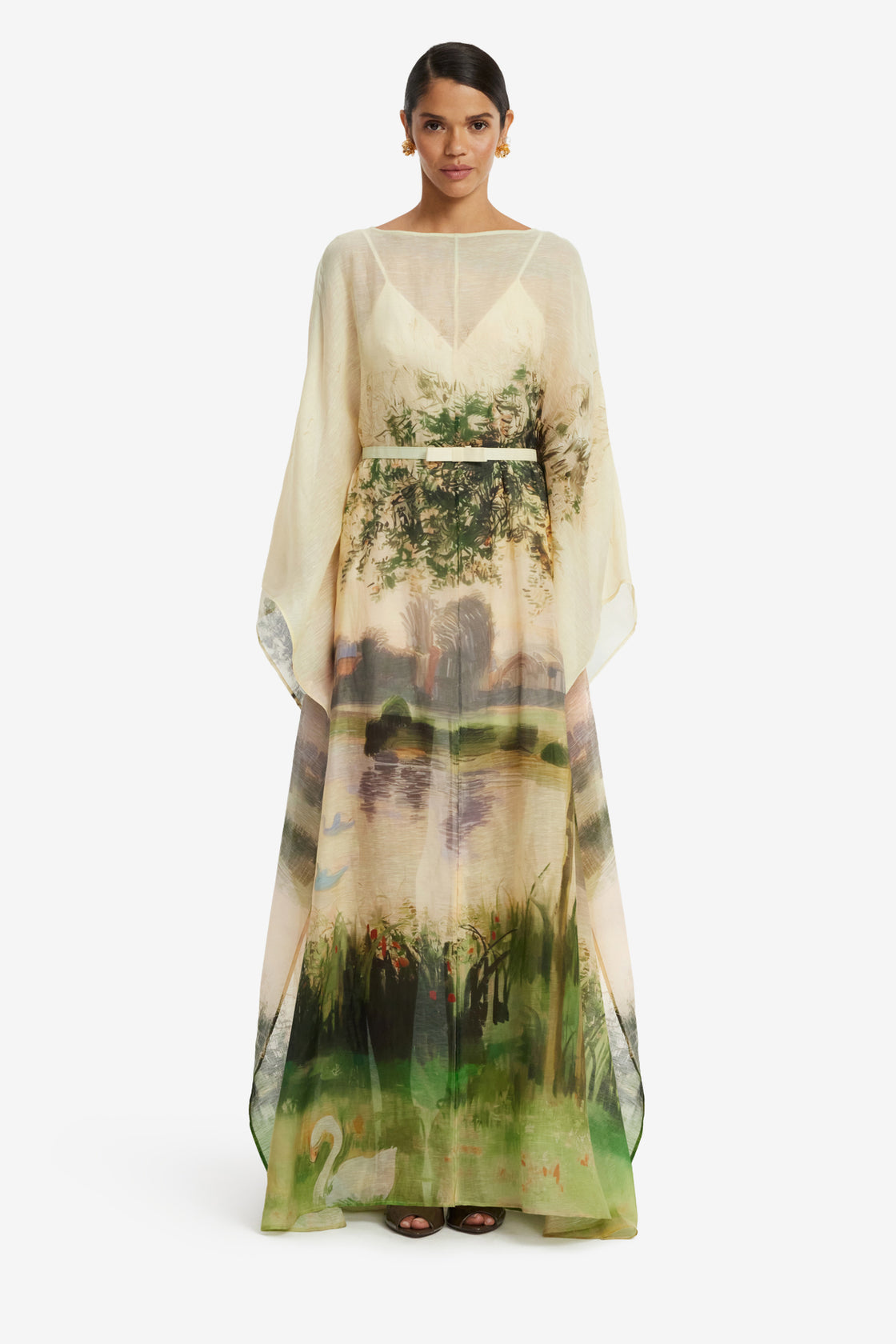 Willow Kaftan Maxi Dress - Serene Print Dress Maxi