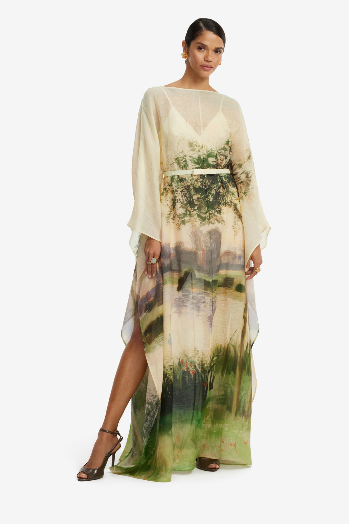 Willow Kaftan Maxi Dress - Serene Print Dress Maxi